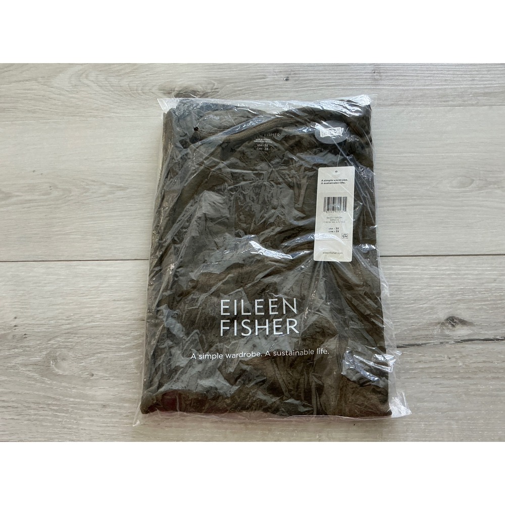 Eileen Fisher Crew Neck Tee Branch Brown Size 3X New With‎ Tags - Picture 6 of 6